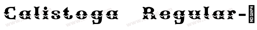 Calistoga  Regular字体转换